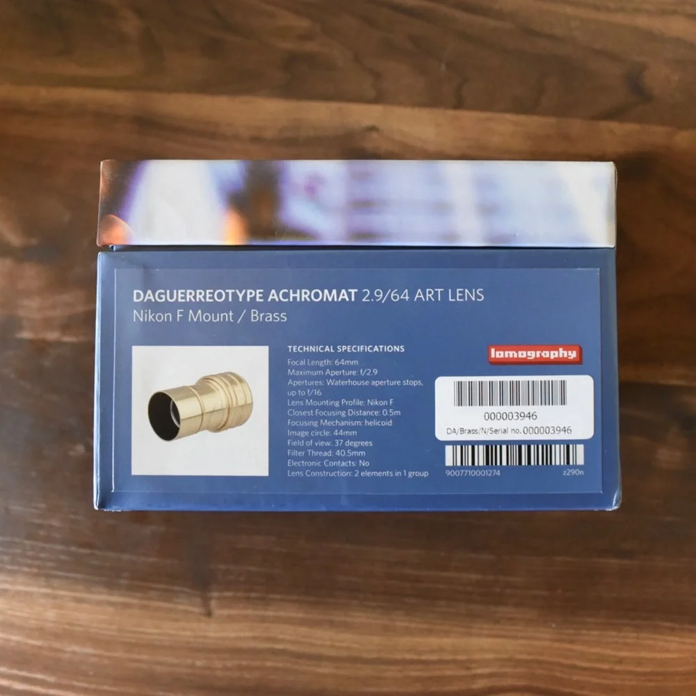 Lomography Daguerreotype Achromat 2.9/64 Art Lens in Brass - Nikon F Mount